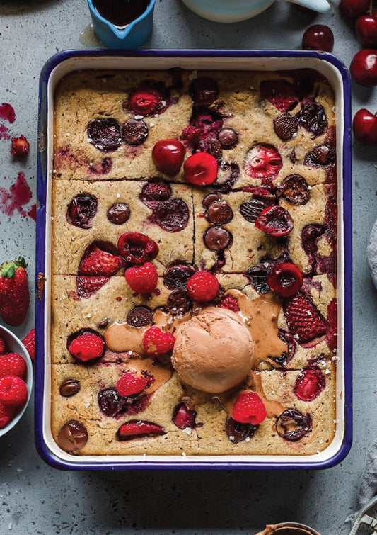 Cherry Chocolate Baked Pancakes